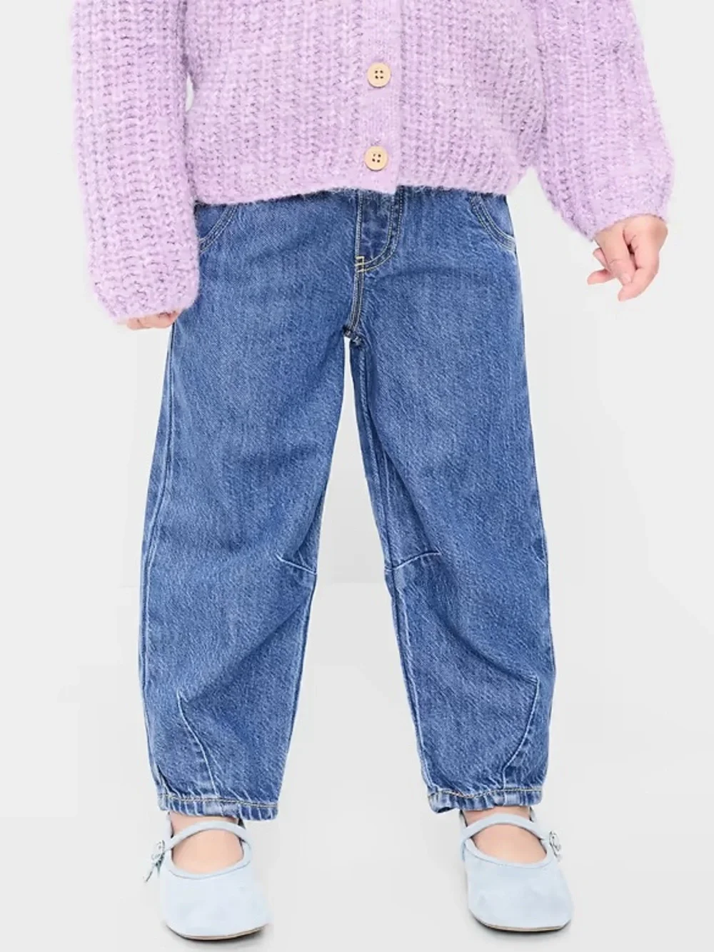 Old Navy Pull-On Barrel-Leg Jeans Medium Wash 2T NWT IN PACKAGE